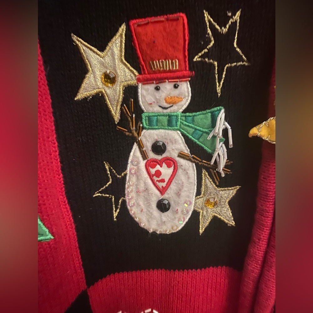 Tiara International Christmas Collection Vintage Holiday Sweater Size XL ☃️ - Picture 3 of 5